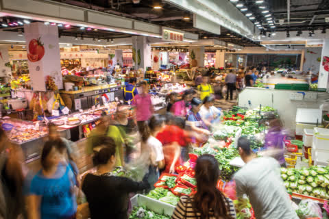 The renovated Link REIT Wo Che Market. The renovated Link REIT Wo Che Market.